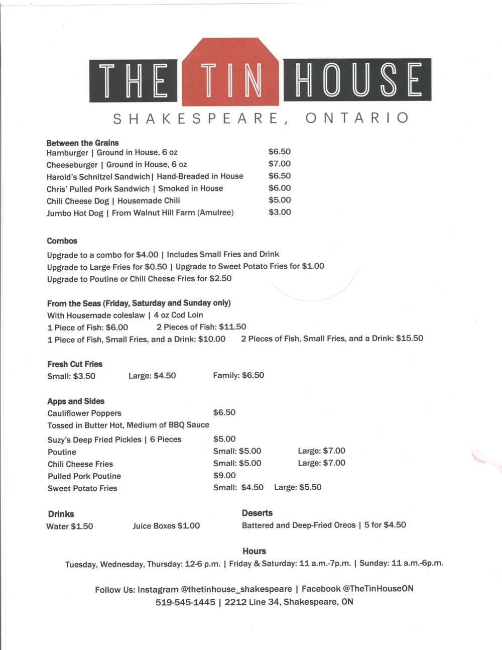 The Tin House The Shakespeare INN****